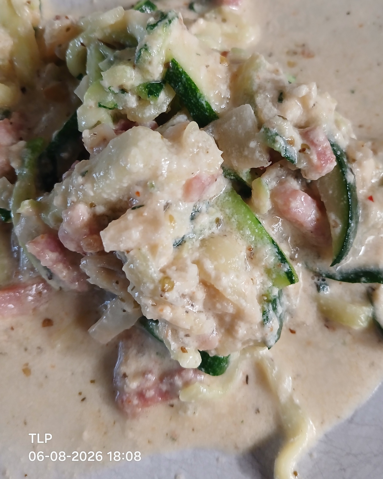 courgettini carbonara